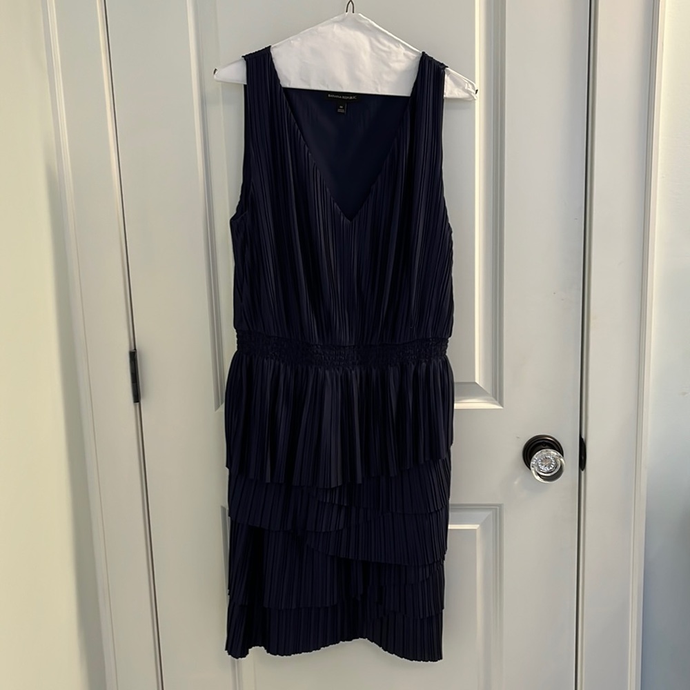 Banana republic sleeveless blue dress